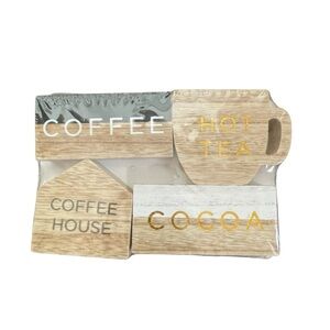 The Coffee, Tea, Hot Cocoa Bar Tiered Tray Decor Set - New